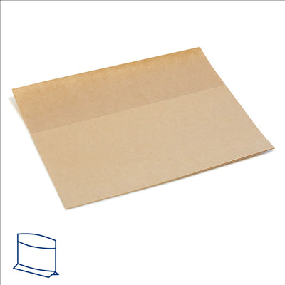 RÉCIPIENTS AVEC BASE 'KANGOO PACK' 50 G/M2 + 20 LDPE 21+3x17/11 CM NATUREL KRAFT (100 UNITÉS)