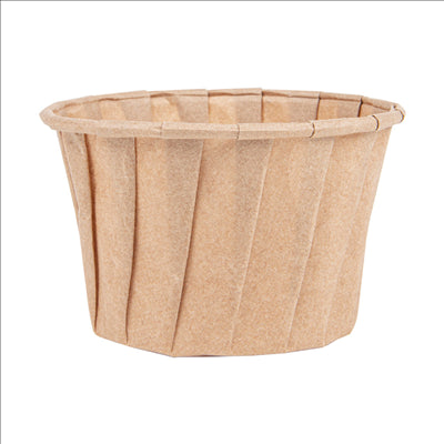 POTS TRAITEUR PLISSÉ 100 ML (3,2 oz) 80 G/M2 Ø6,6/5x4,2 CM NATUREL PARCH.INGRAISSABLE (1000 UNITÉS)