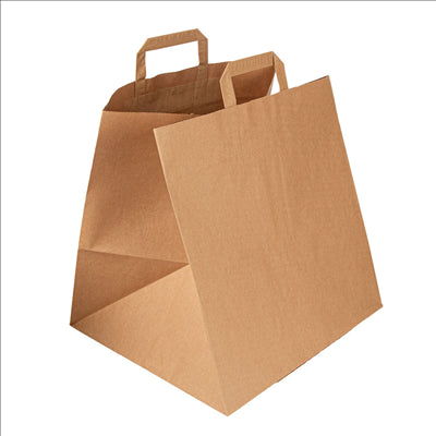 SACS SOS BOîTES PIZZA  110 G/M2 36+31x36 CM NATUREL KRAFT (125 UNITÉS)