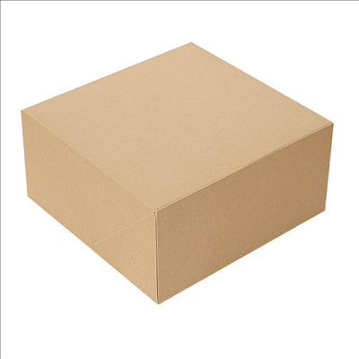 BOÎTES PATISSERIES SANS FENÊTRE 'THEPACK' 240 G/M2 17x14x11,5 CM NATUREL CARTON ONDULÉ NANO-MICRO (200 UNITÉS)