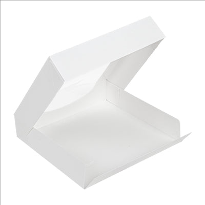 RÉCIPIENTS SUSHI+FÊNETRE 'THEPACK' 230 G/M2 + OPP 23x23x5 CM BLANC CARTON ONDULÉ NANO-MICRO (300 UNITÉS)