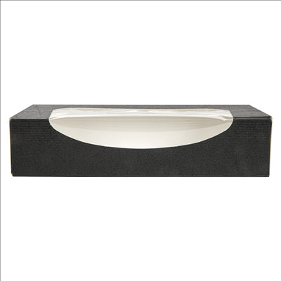 RÉCIPIENTS SUSHI+FÊNETRE 'THEPACK' 230 G/M2 + OPP 19,7x9x4,5 CM NOIR CARTON ONDULÉ NANO-MICRO (400 UNITÉS)