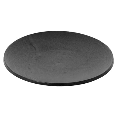 MINI ASSIETTES RÉUTILISABLES IMITATION ARDOISE  Ø12,8x1,3 CM NOIR PS (288 UNITÉS)
