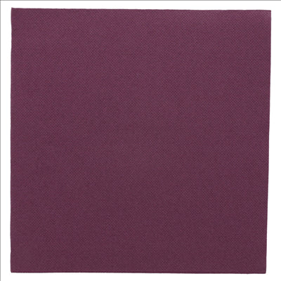 SERVIETTES ECOLABEL 'DOUBLE POINT' 18 G/M2 39x39 CM PRUNE OUATE (1200 UNITÉS)
