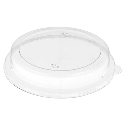 COUVERCLES HAUTS POUR SALADIERS 224.33-215.05 'BIONIC'  Ø 18x3,1 CM TRANSPARENT PET (200 UNITÉS)