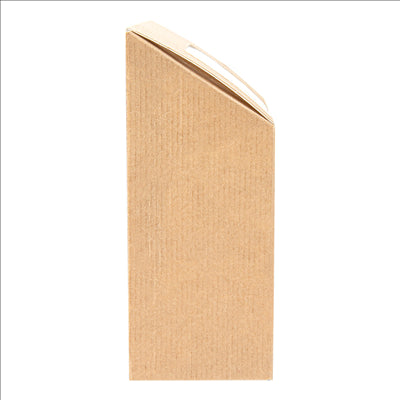 BOÎTES AVEC FENÊTRE POUR "TORTILLA" 'THEPACK' 220 G/M2 + OPP 9,2x5,1x9,2/12,5 CM NATUREL CARTON ONDULÉ NANO-MICRO (600 UNITÉS)