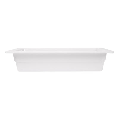 BACS GN 1/3  32,5 x 17,5 x 6,5 (h) CM BLANC MÉLAMINE (6 UNITÉS)