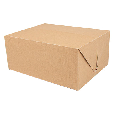 BOÎTES REPAS À EMPORTER 'THEPACK' 5 L 310 G/M2 26x20,5x11,3 CM NATUREL CARTON ONDULÉ NANO-MICRO (150 UNITÉS)