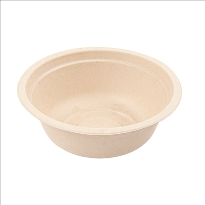 SALADIERS 'BIONIC' 500 ML Ø 15,5x5,4 CM NATUREL BAGASSE (600 UNITÉS)