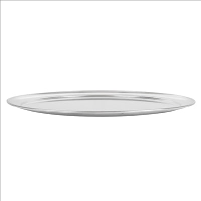 ASSIETTE À PIZZA PLATE  Ø 35 CM ARGENTE ALUMINIUM (1 UNITÉ)