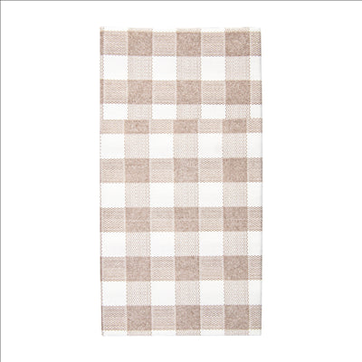 SERVIETTES KANGOUROU 'LIKE LINEN - VICHY' 70 G/M2 40x40 CM TAUPE SPUNLACE (700 UNITÉS)