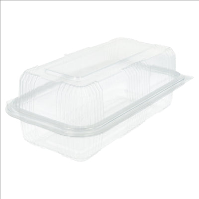 RÉCIPIENTS PÂTISSERIES + COUVERCLE 750 ML 10,8x20,5x7,5 CM TRANSPARENT RPET (600 UNITÉS)