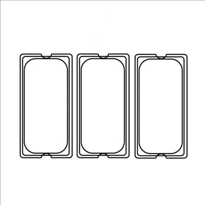 COUVERCLE 1/3 POUR RÉFÉRENCE 202.10/11  32,5x17,6 CM TRANSPARENT POLYCARBONATE (1 UNITÉ)