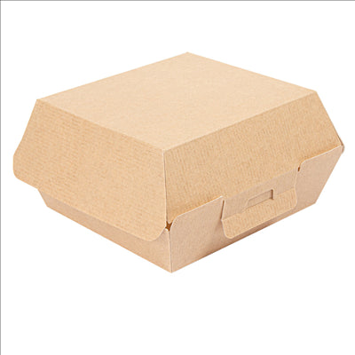 BOÎTES HAMBURGER 'THEPACK' 220 G/M2 13x12,5x6,2 CM (S) NATUREL CARTON ONDULÉ NANO-MICRO (450 UNITÉS)