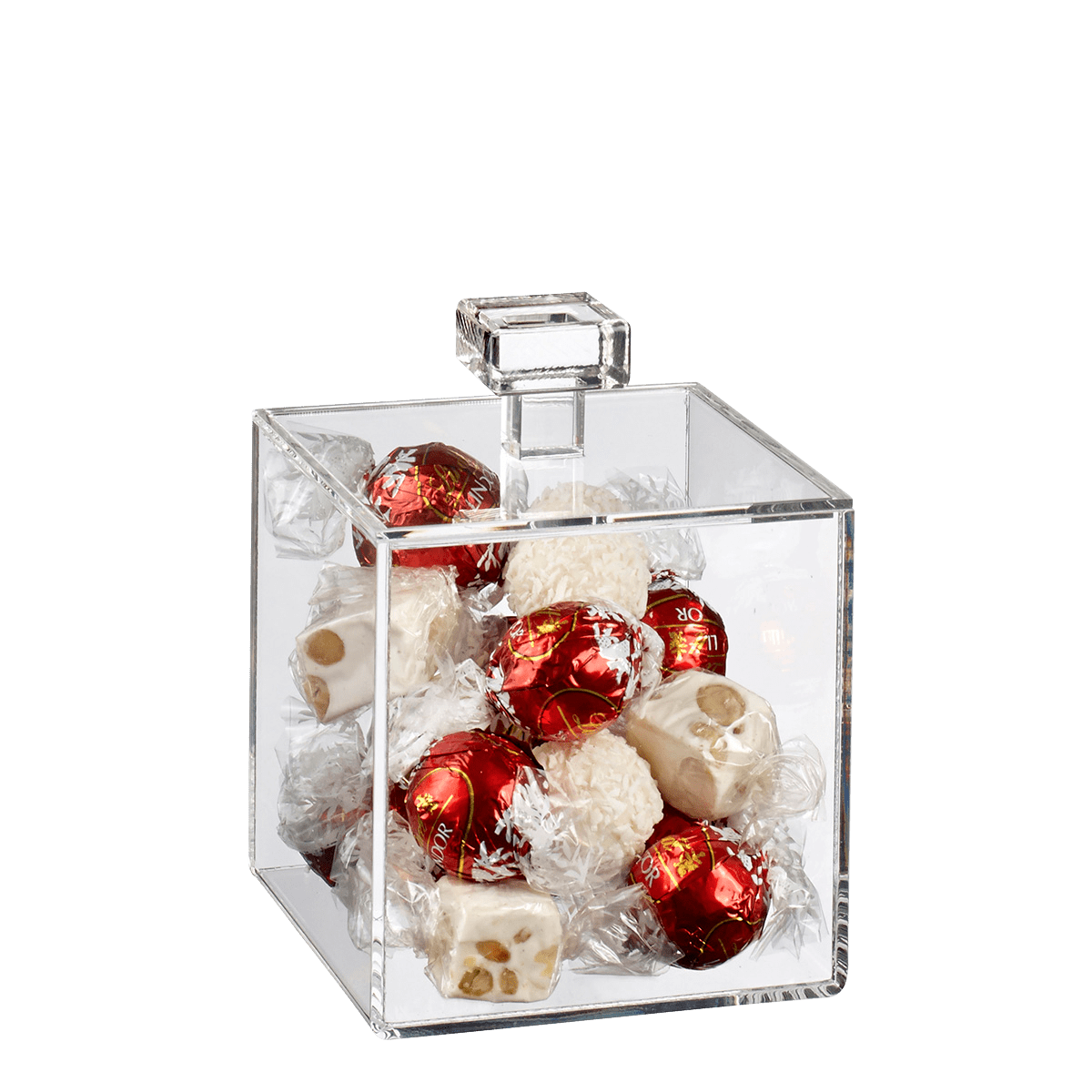 Cube PMMA 100x100 mm avec couvercle ｜ 20 Unité(s)