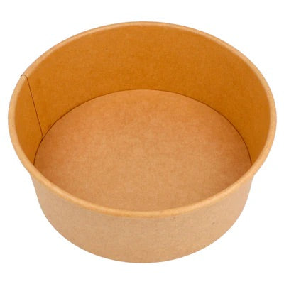 Saladier carton kraft rond 750 mL | Carton de 300 unités