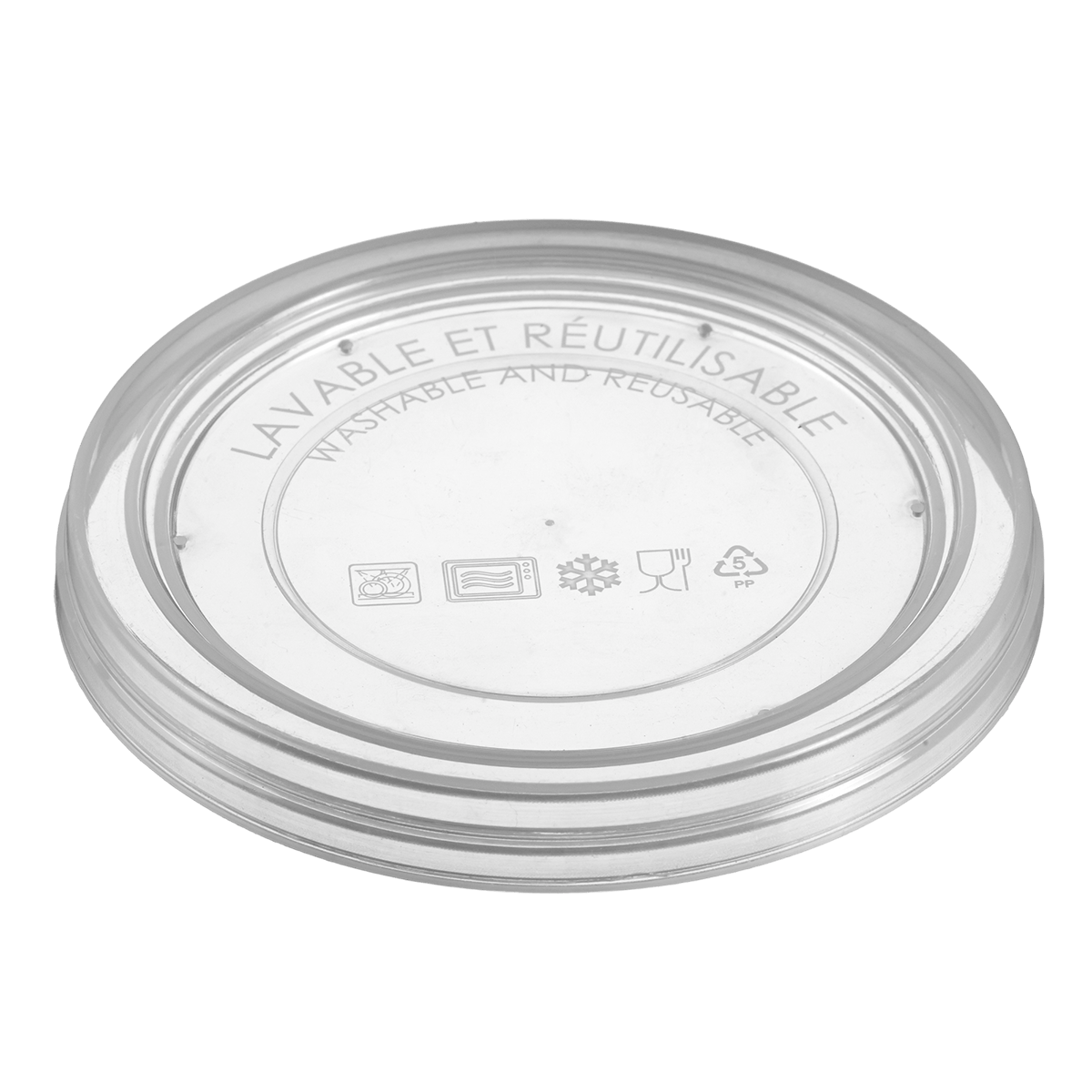 Couvercle PP pour pot Authentik en SAN 330 ml ｜ 200 Unité(s)