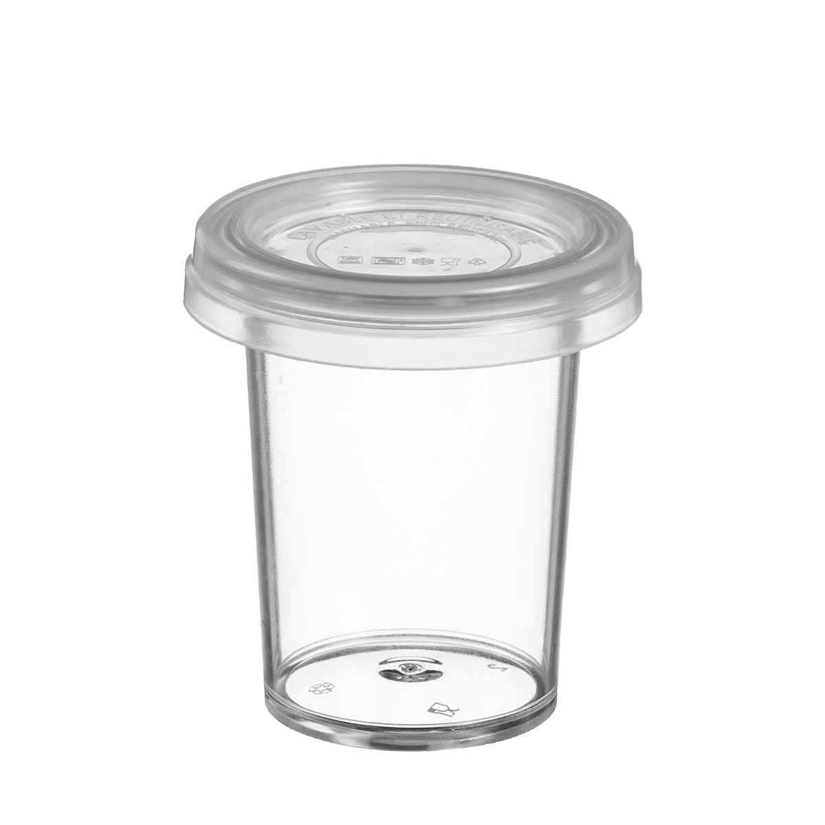 Couvercle PP pour pot Authentik en SAN 140 ml ｜ 200 Unité(s)