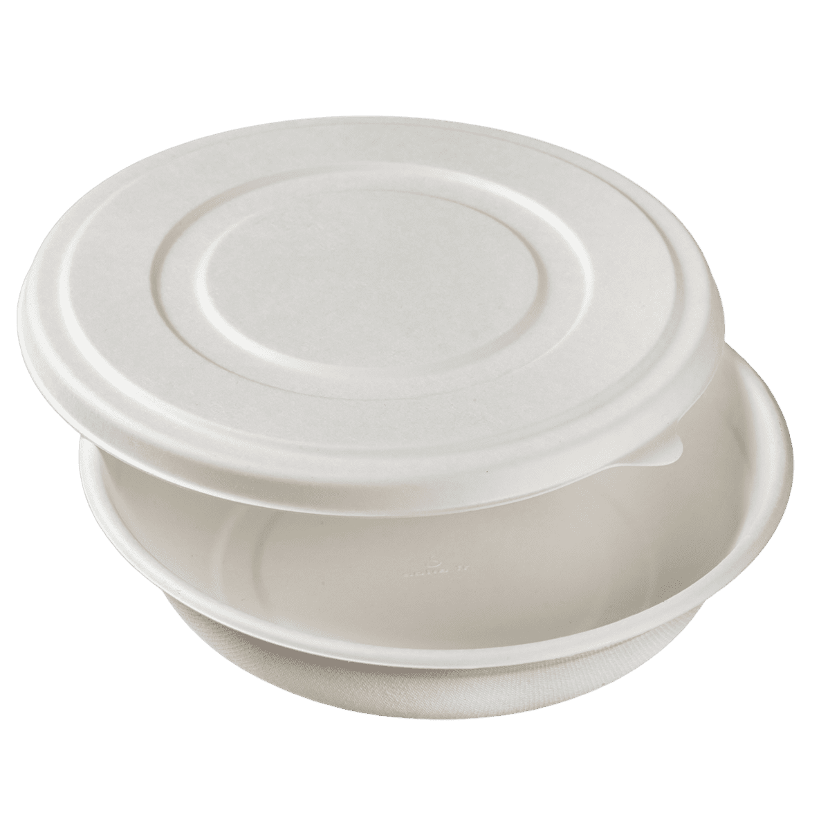 Couvercle pour assiette ronde pulpe de canne H45 Ø205 mm ｜ 300 Unité(s)