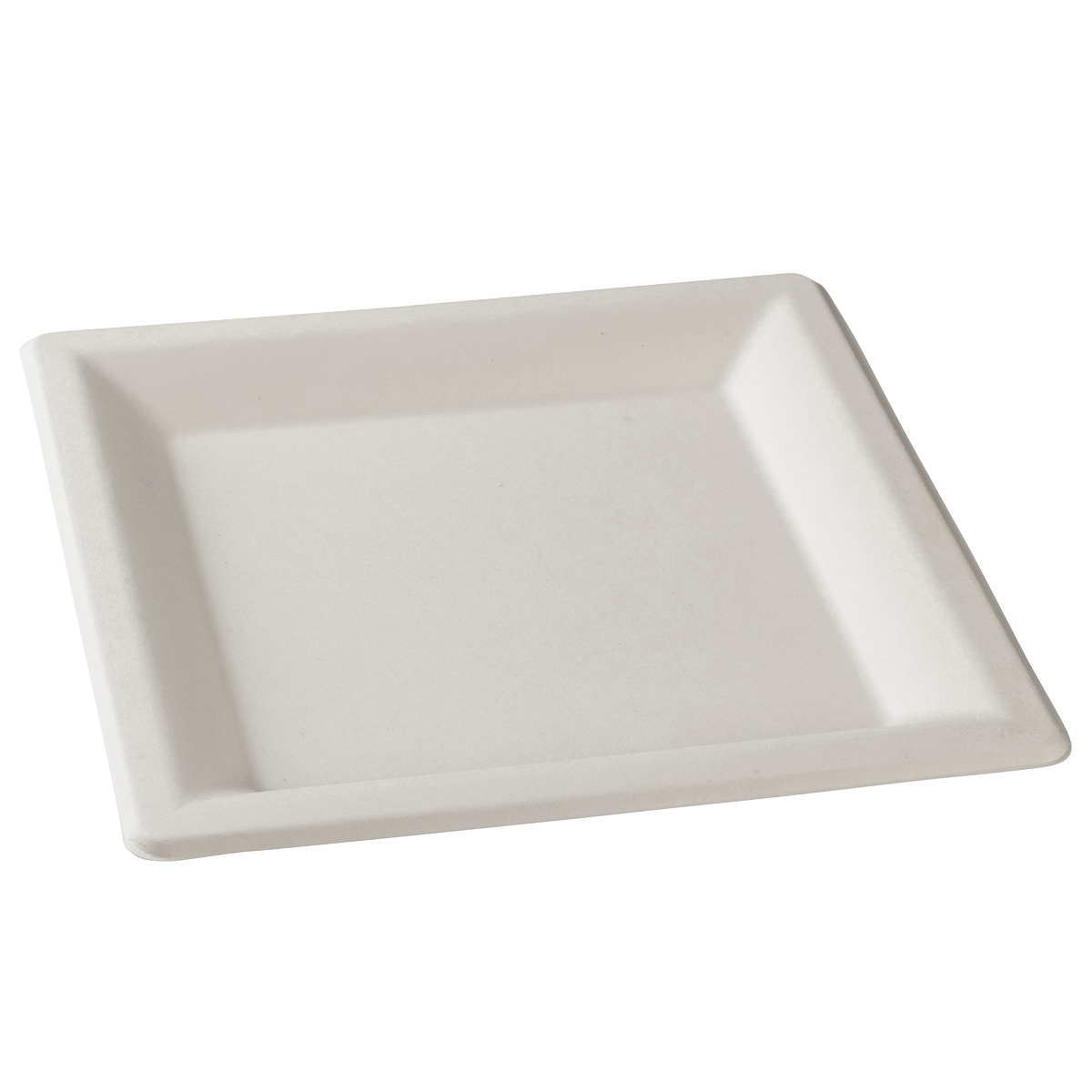 Assiette carrée pulpe de canne 260x260 mm ｜ 500 Unité(s)