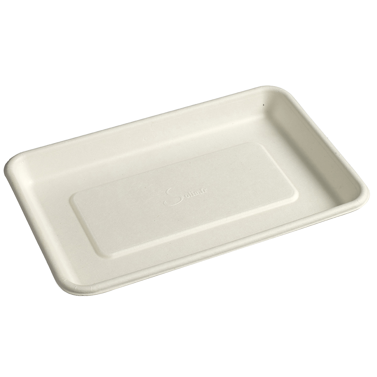 Assiette Natura pulpe de canne 200x125 mm ｜ 100 Unité(s)