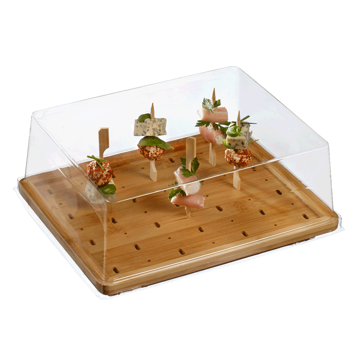 Planche pour 25 brochettes bambou 250x200 mm ｜ 10 Unité(s)