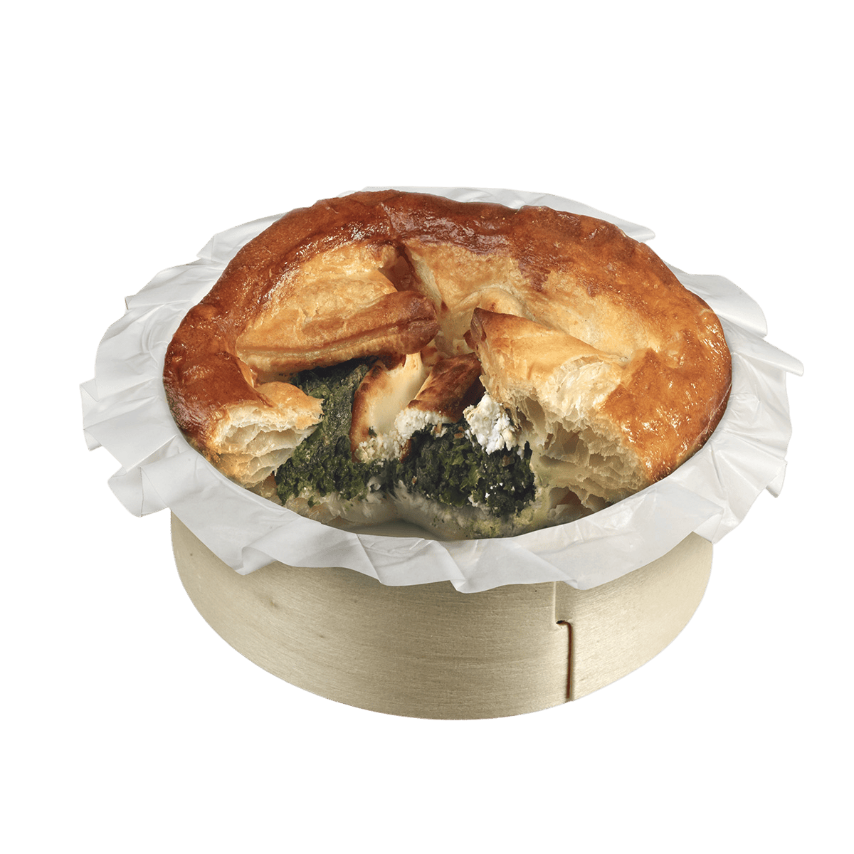 Cercle bois avec encoche + papier cuisson Ø125 H42 mm ｜ 240 Unité(s)