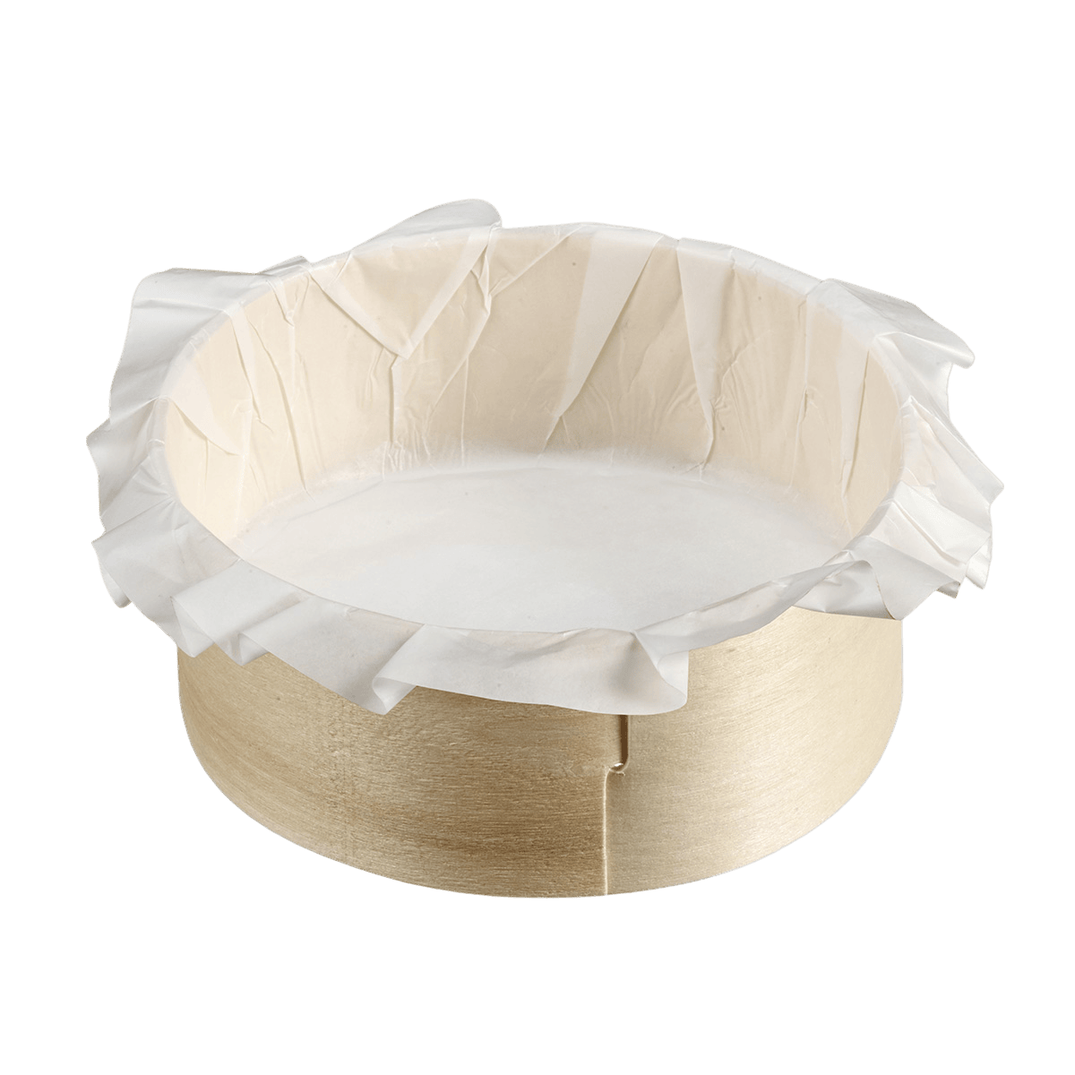 Cercle bois avec encoche + papier cuisson Ø130 H50 mm ｜ 240 Unité(s)