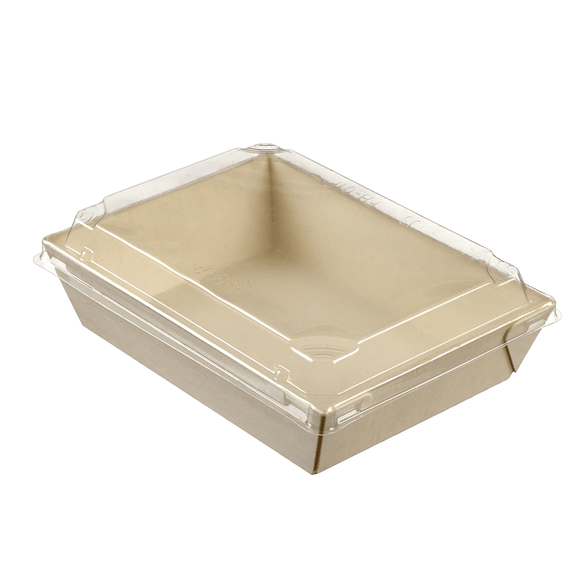 Barquette bois avec lamination + couvercle 1000 ml ｜ 150 Unité(s)
