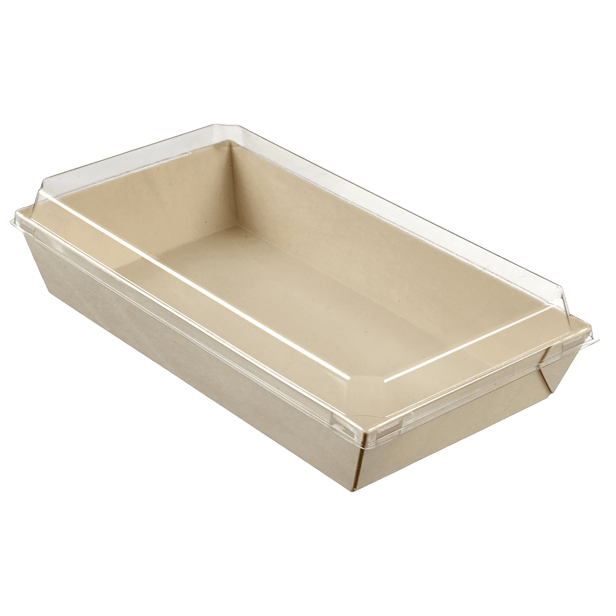 Barquette bois avec lamination + couvercle 700 ml ｜ 200 Unité(s)