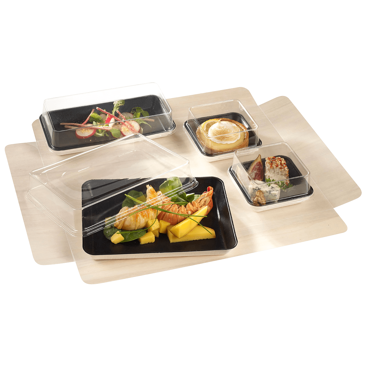 Base plateau Set bois 374x270x52 mm ｜ 50 Unité(s)