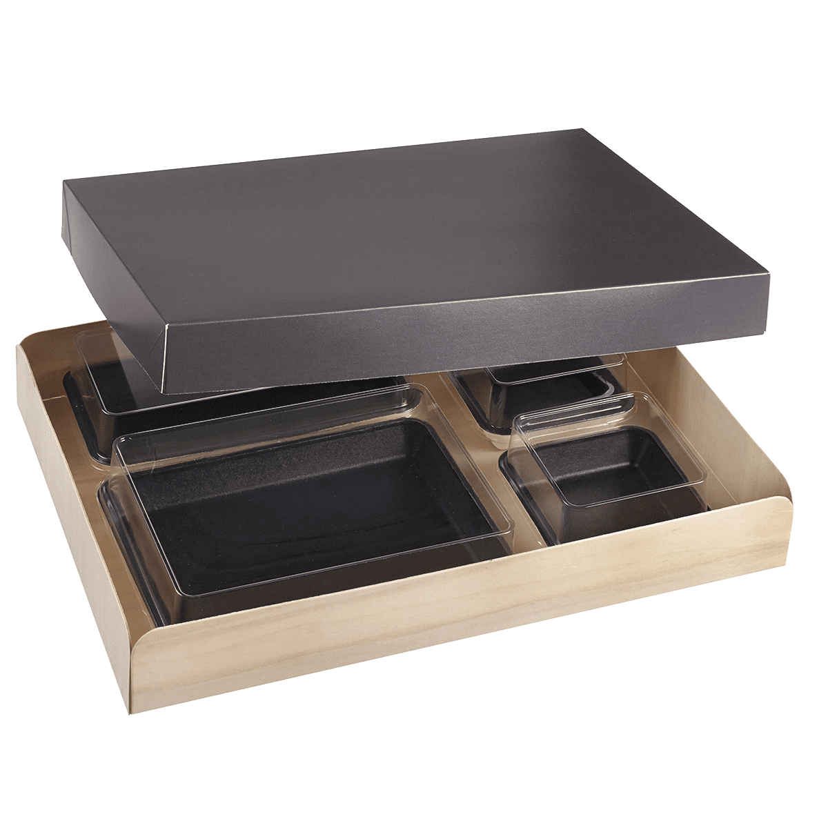 Base plateau Set bois 374x270x52 mm ｜ 50 Unité(s)
