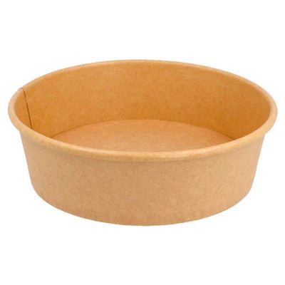 Saladier carton kraft rond 500 mL | Carton de 300 unités