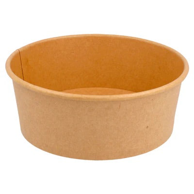 Saladier carton kraft rond 750 mL | Carton de 300 unités