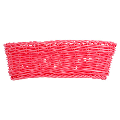 CORBEILLES SIMILAIRE OSIER ALLONGÉES  23x9x8 CM FUCHSIA PP (12 UNITÉS)