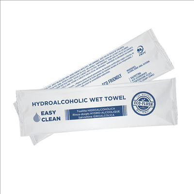 RINCE-DOIGTS HYDROALCOOLIQUES "ROLL-IT" 'EASY CLEAN' 50 G/M2 14,5x4 CM BLANC CELLULOSE (600 UNITÉS)