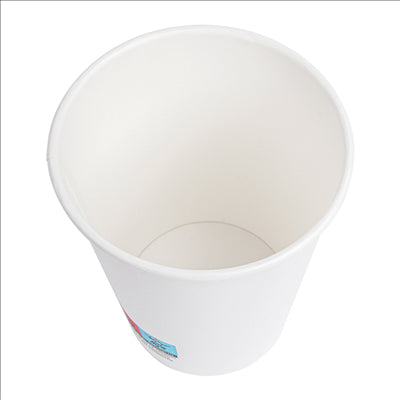 GOBELETS BOISSONS CHAUDES 1 PAROI 360 ML 300 + 18 PE G/M2 Ø9/6x11 CM BLANC CARTON (900 UNITÉS)