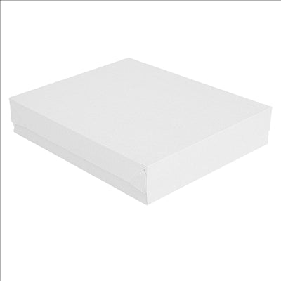 PLATEAUX + COUVERCLE 'THEPACK' 280 G/M2 40,5x30,5x6 CM BLANC CARTON ONDULÉ MICROCANAL (150 UNITÉS)