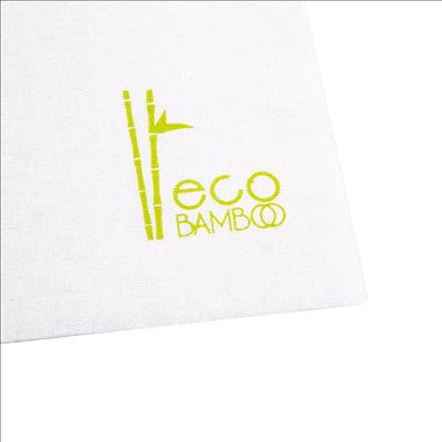 SERVIETTES 'ECO-BAMBOO' 70 G/M2 40x40 CM BLANC BAMBOU (600 UNITÉS)