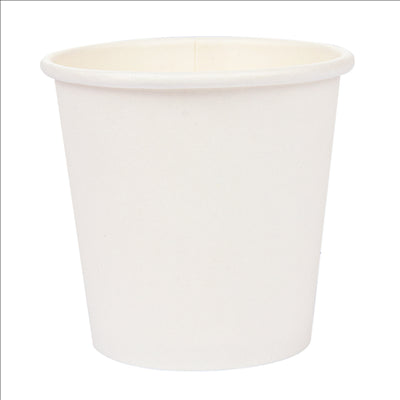 GOBELETS BOISSONS CHAUDES 1 PAROI 'ESPRESSO' 70 ML 230 + 18 PE G/M2 Ø5/3,5x4,9 CM BLANC CARTON (1000 UNITÉS)