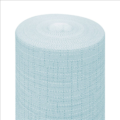 "TÊTE-À-TÊTE" PRÉ. 120CM (20 FEU.) 'DRY COTTON' 55 G/M2 0,40X24 M TURQUOISE AIRLAID (6 UNITÉS)