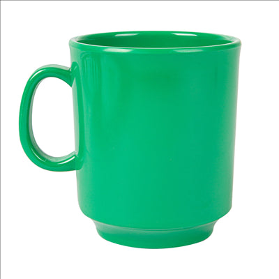 TASSES À CAFÉ 240 ML Ø 8x9 CM VERT MÉLAMINE (12 UNITÉS)