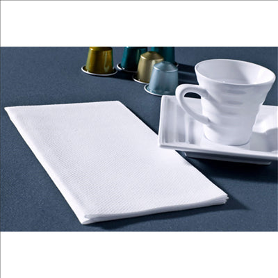 SERVIETTES PLIAGE 1/8  45 G/M2 40x40 CM BLANC AIRLAID (750 UNITÉS)