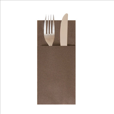 SERVIETTES KANGOUROU  55 G/M2 40x40 CM CHOCOLAT AIRLAID (700 UNITÉS)