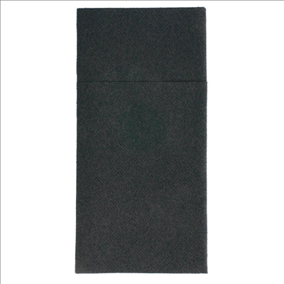 SERVIETTES KANGOUROU  55 G/M2 40x40 CM NOIR AIRLAID (700 UNITÉS)