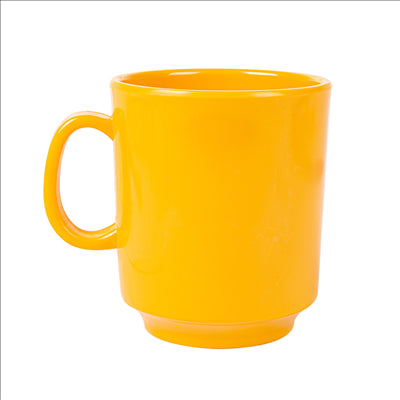 TASSES À CAFÉ 240 ML Ø 8x9 CM JAUNE MÉLAMINE (12 UNITÉS)