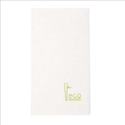 SERVIETTES P.1/8 'ECO-BAMBOO' 70 G/M2 40x40 CM BLANC BAMBOU (600 UNITÉS)