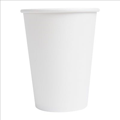 GOBELETS BOISSONS CHAUDES 1 PAROI 360 ML 300 + 18 PE G/M2 Ø9/6x11 CM BLANC CARTON (900 UNITÉS)