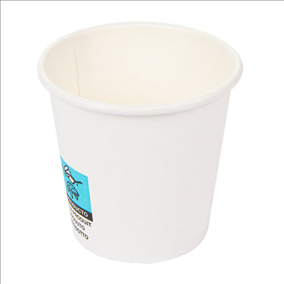 GOBELETS BOISSONS CHAUDES 1 PAROI 'ESPRESSO' 70 ML 230 + 18 PE G/M2 Ø5/3,5x4,9 CM BLANC CARTON (1000 UNITÉS)