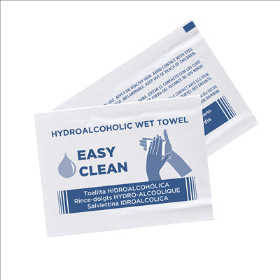 RINCE-DOIGTS HYDROALCOOLIQUES 'EASY CLEAN'  6x8 CM BLANC CELLULOSE (1500 UNITÉS)